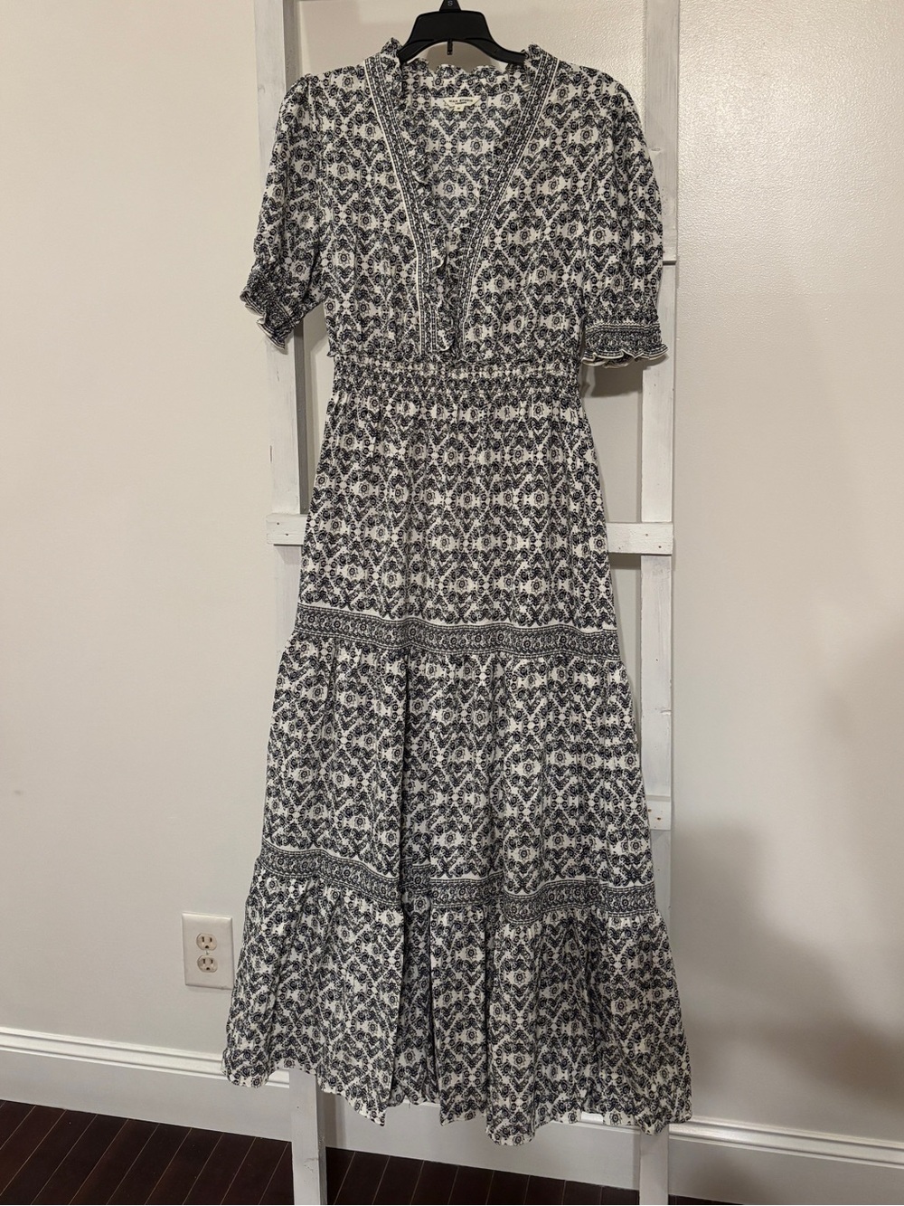 Max Studio Black and White Printed Maxi Dress